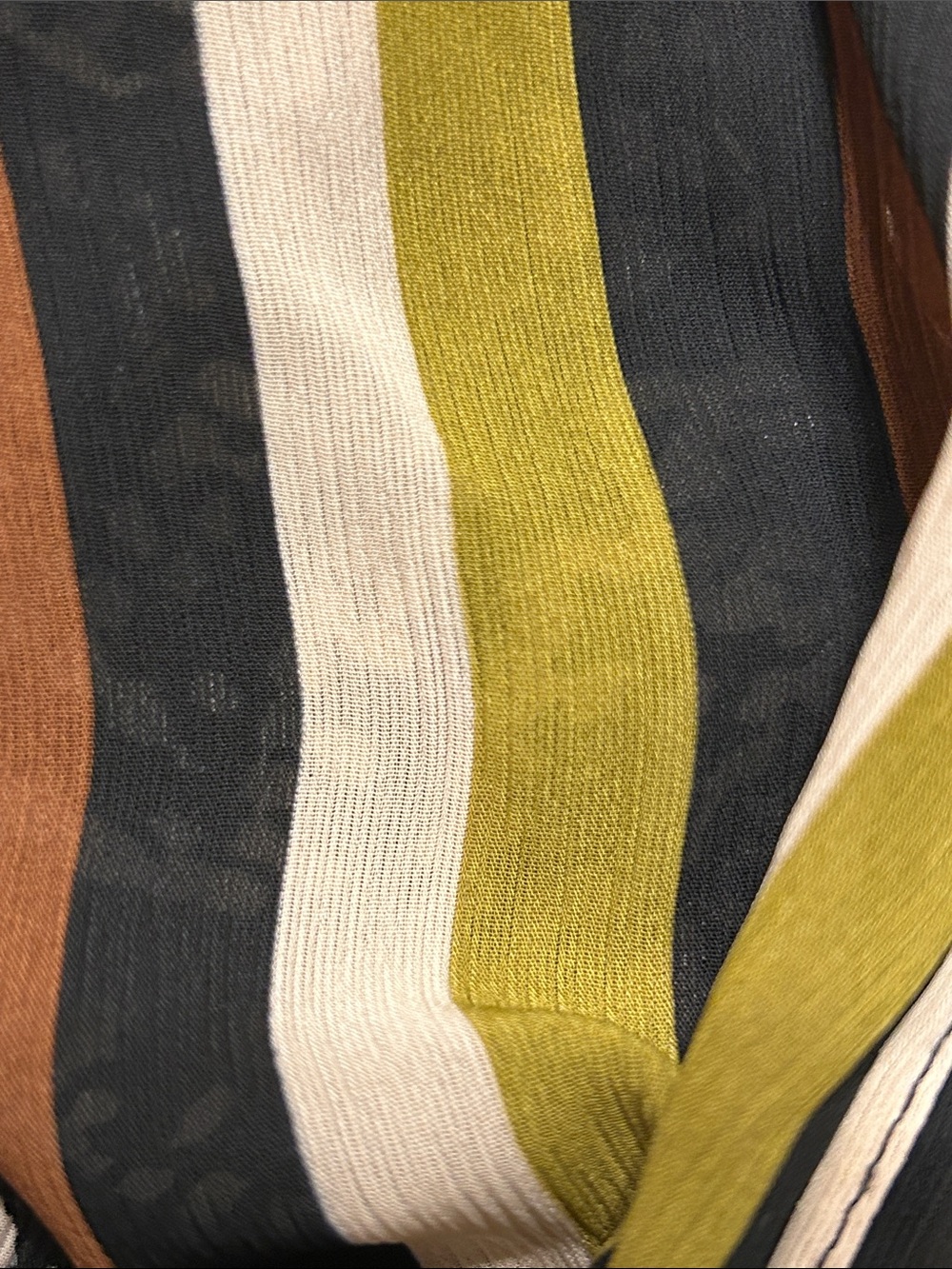 🎼Worthington Snake-Print Tie-Neck Blouse in Black and Cream striped size XXL GUC - Picture 10 of 11
